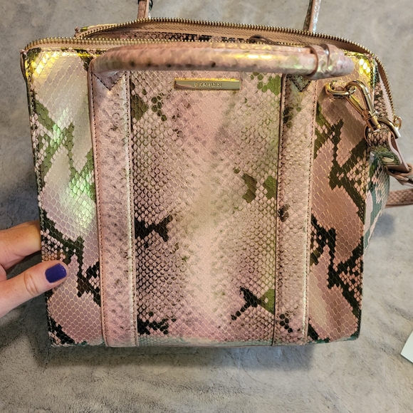 NWT Brahmin Caroline Shoulder Bag/Satchel, Blush Belladonna, Small - Picture 3 of 10